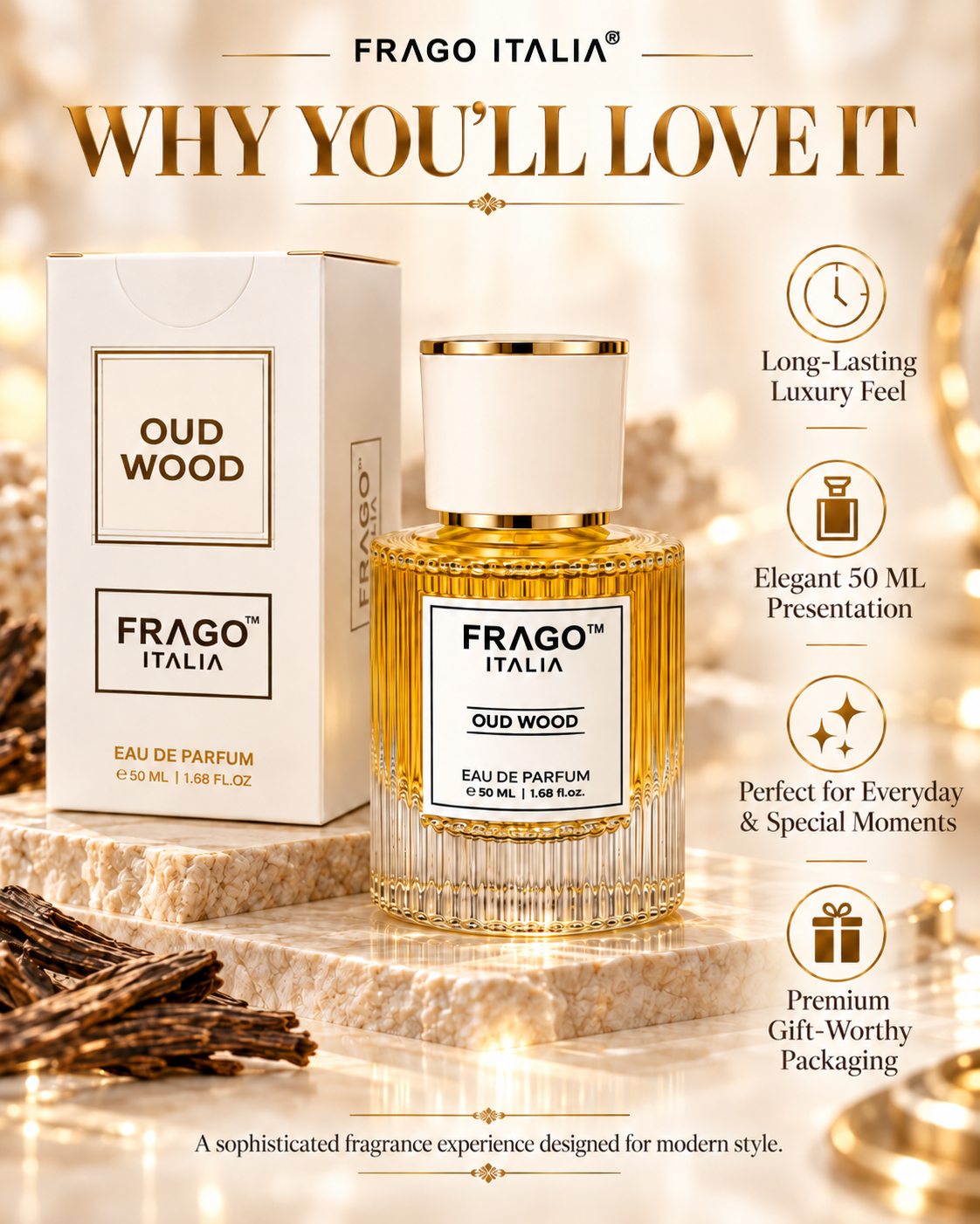 Oud Wood Perfume – 50 ml | FRAGO ITALIA