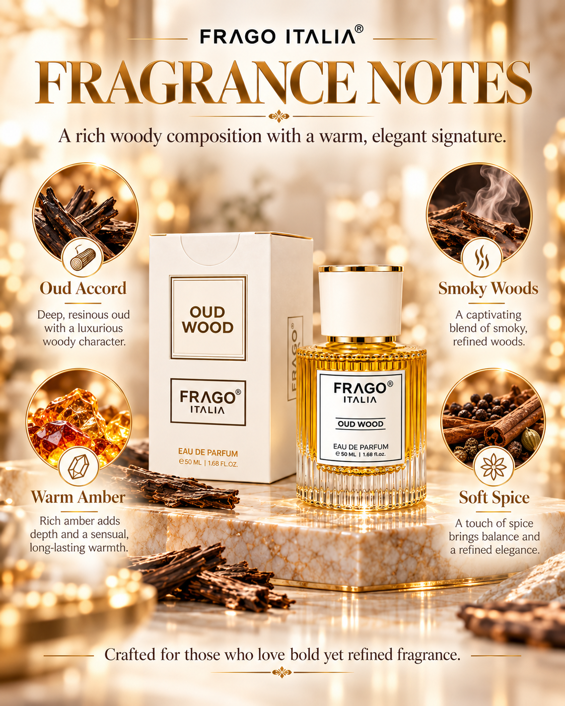 Oud Wood Perfume – 50 ml | FRAGO ITALIA